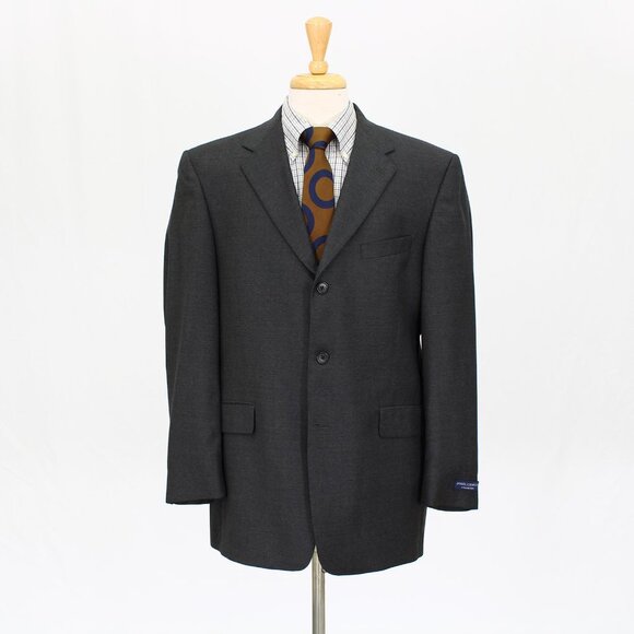 Daniel Cremieux 42R Gray Solid 3-Button Sport Coat Blazer Jacket O339 - Picture 1 of 11